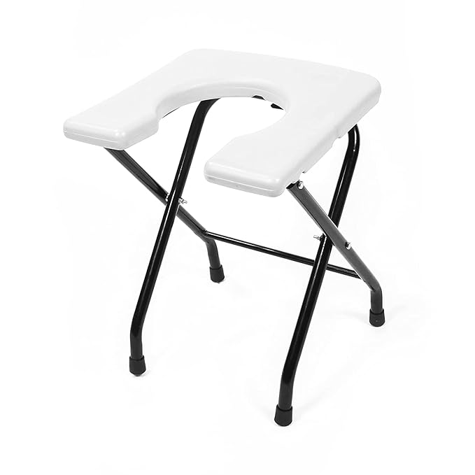 AUDITECH® Folding Commode Stool for Indian to western toilet convertor (colour is subject to availability)