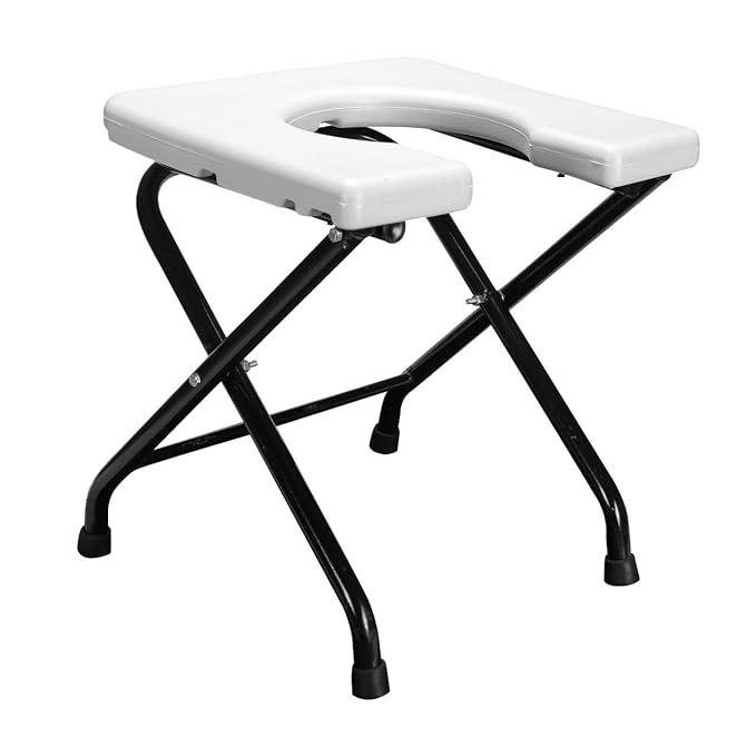 AUDITECH® Folding Commode Stool for Indian to western toilet convertor (colour is subject to availability)