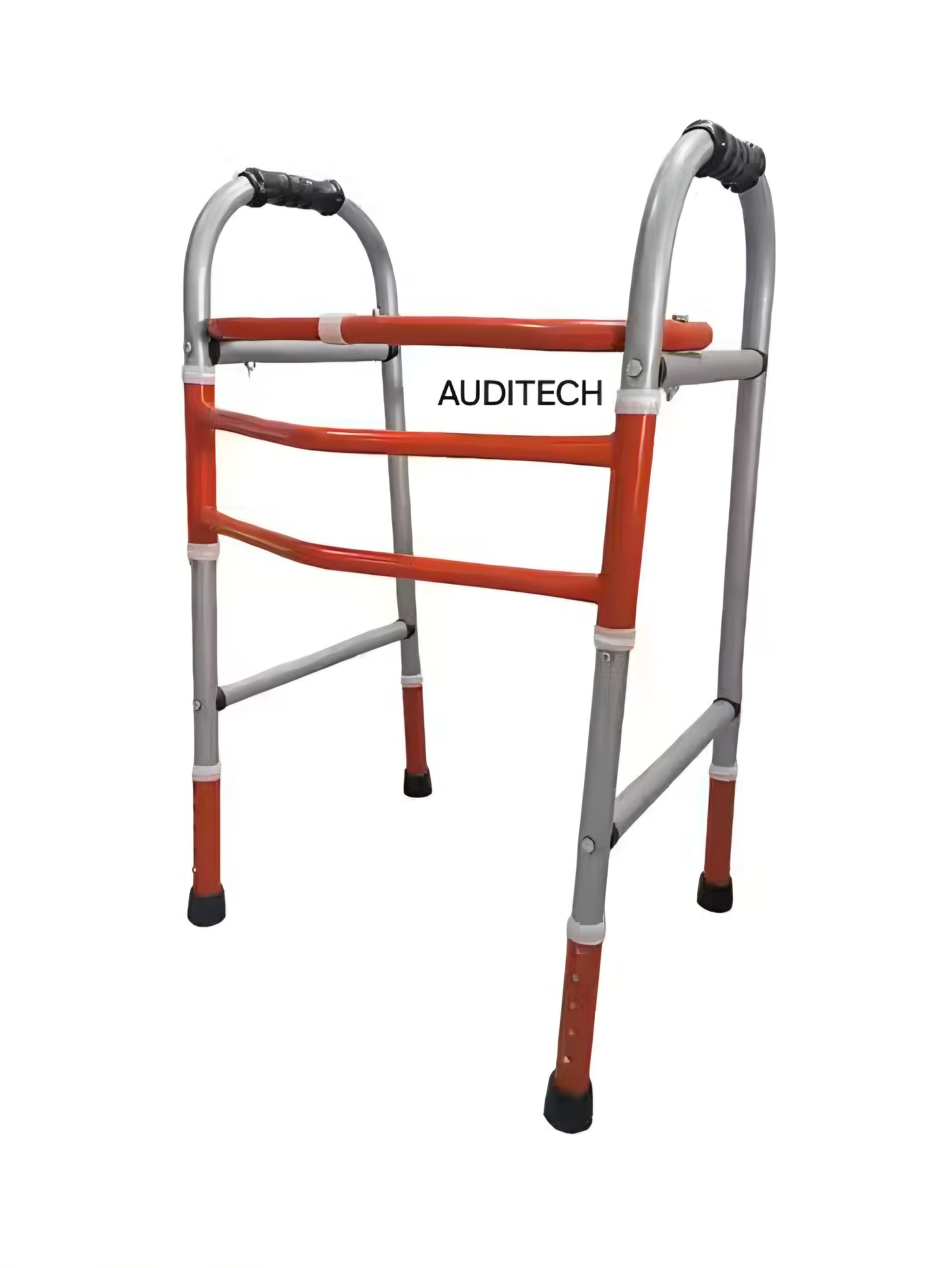 AUDITECH Height adjustable foldable walker for adults (Orange)