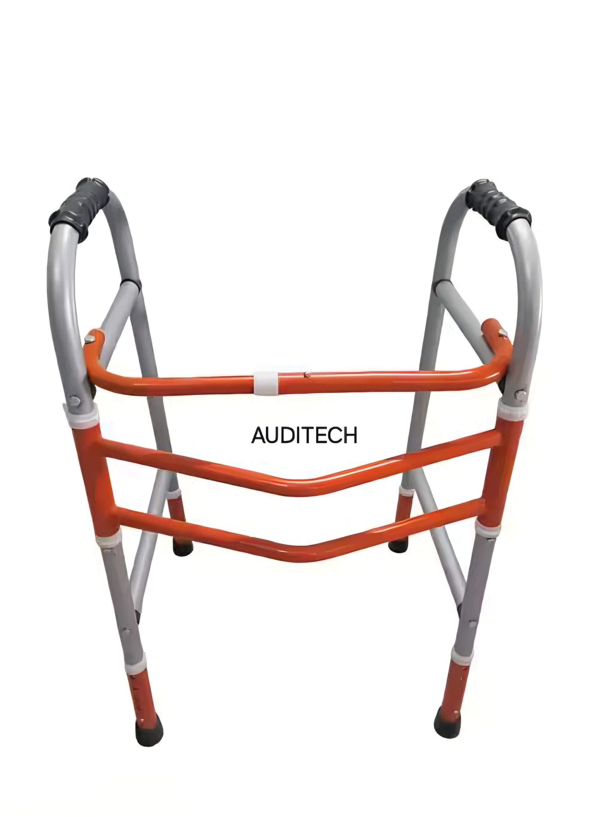 AUDITECH Height adjustable foldable walker for adults (Orange)