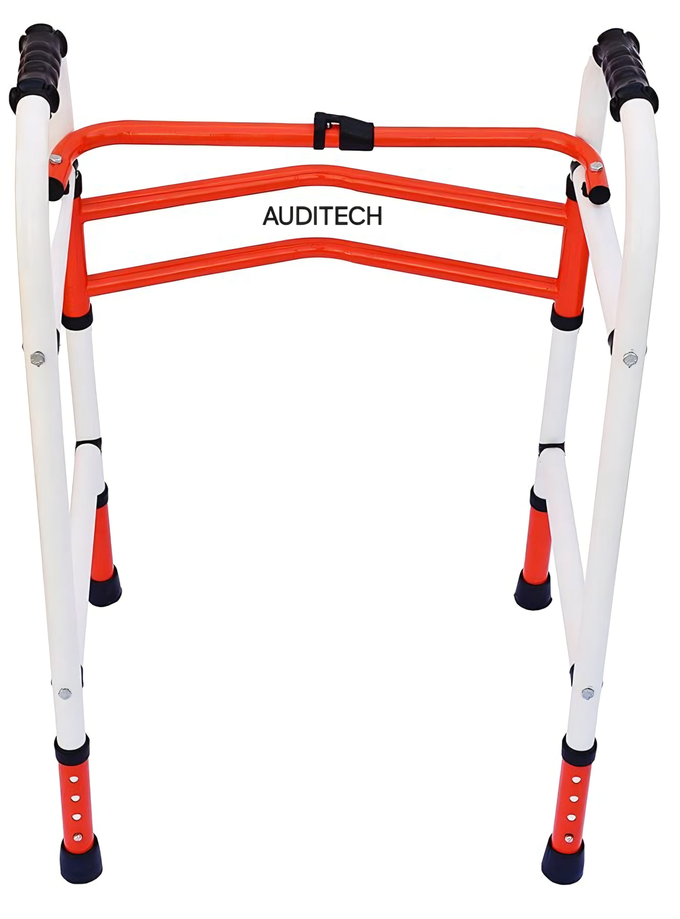 AUDITECH Height adjustable foldable walker for adults (Orange)
