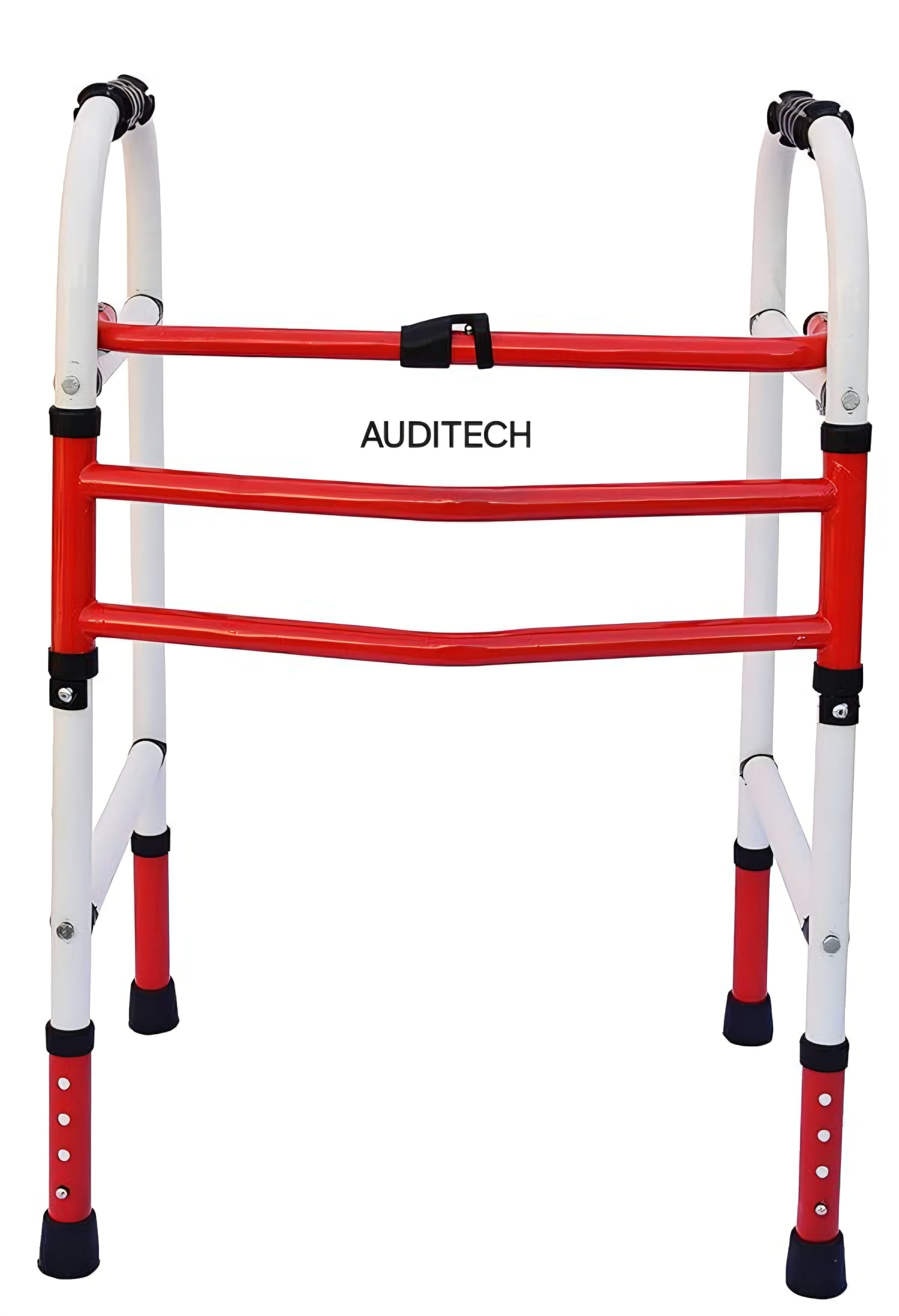 AUDITECH Height adjustable foldable walker for adults (Orange)