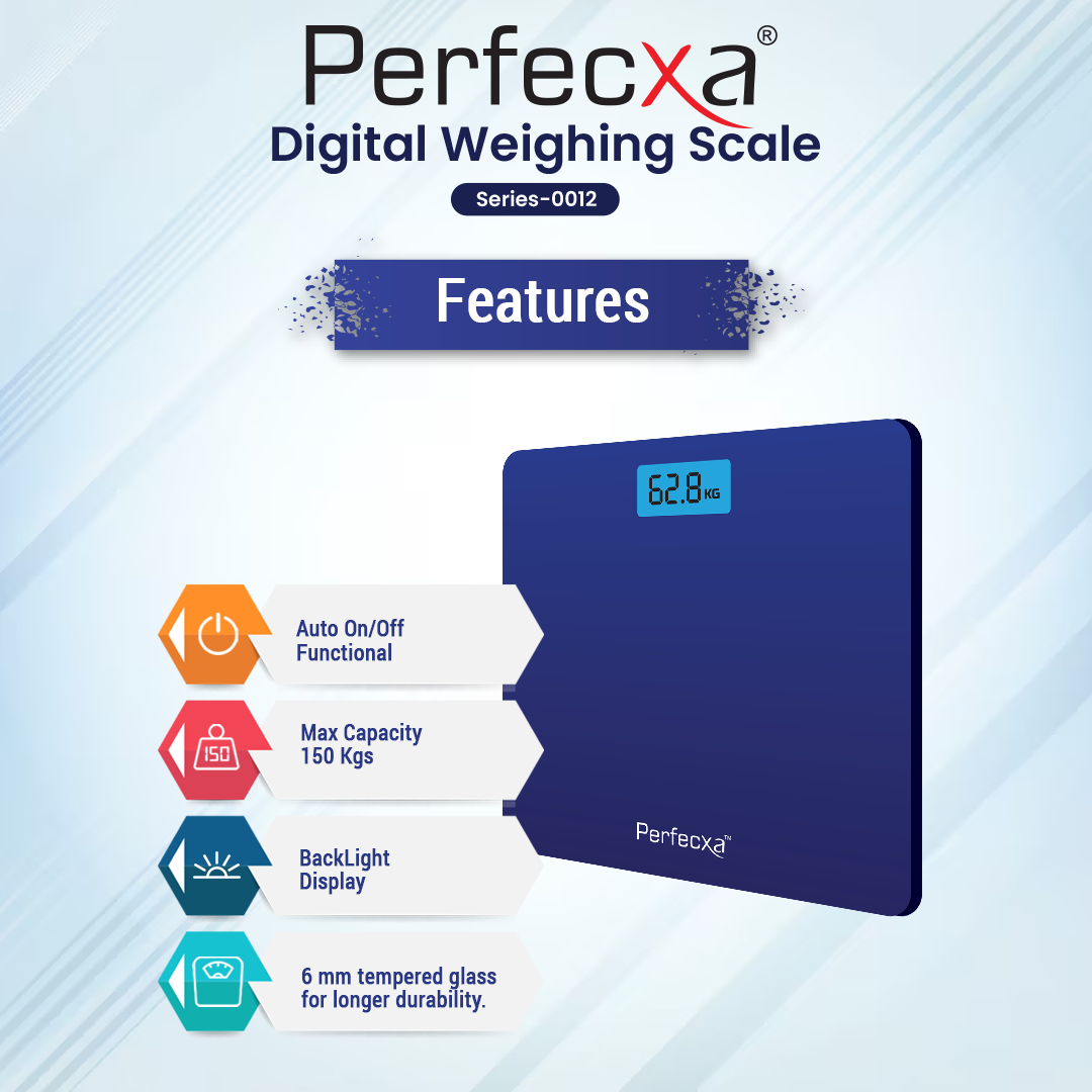 PERFECXA digital weighing scale 0012 (Light Blue)