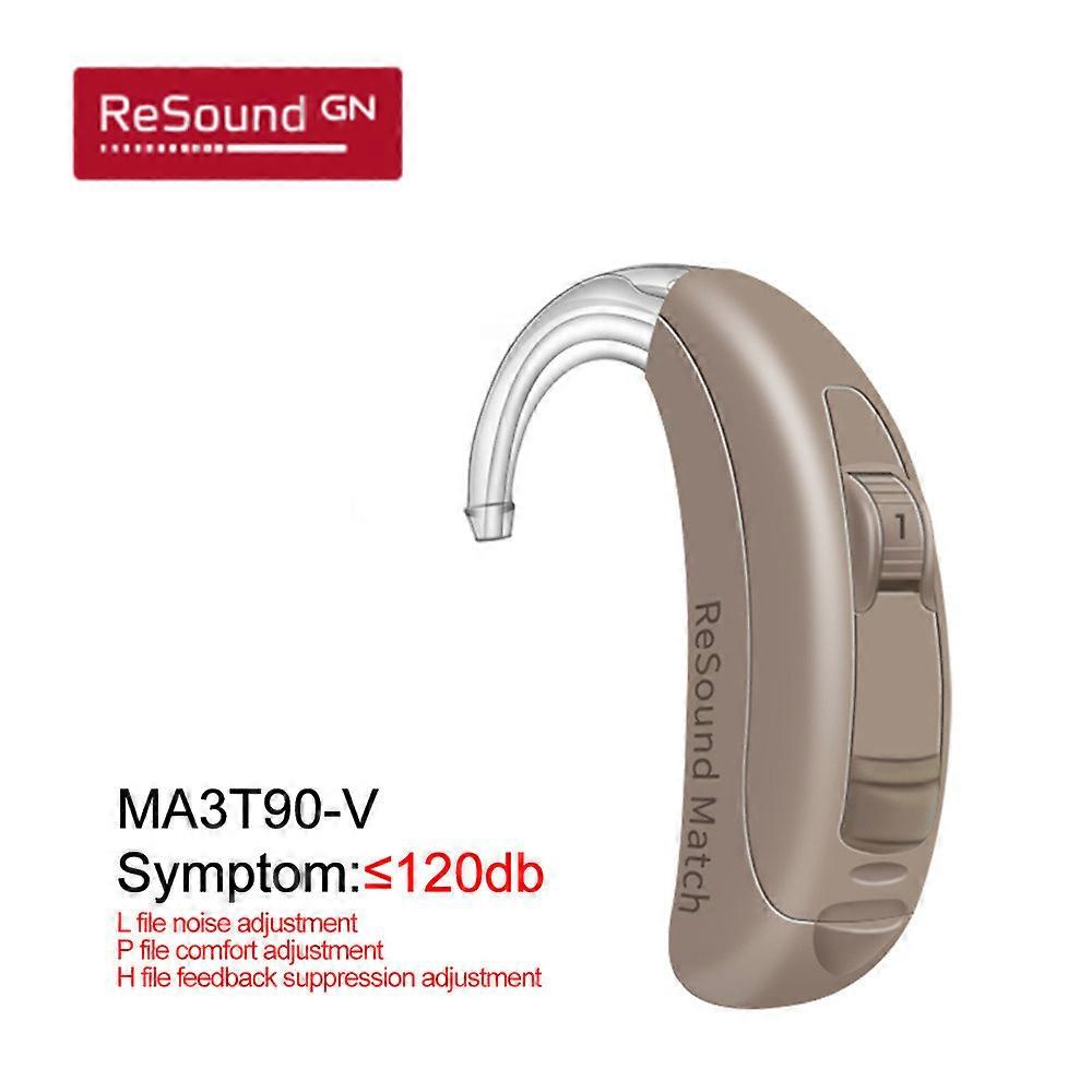 ReSound Match 3T90VI behind the ear hearing aid for severe to profound hearing loss (above 50% hearing loss) for all ages UNISEX
