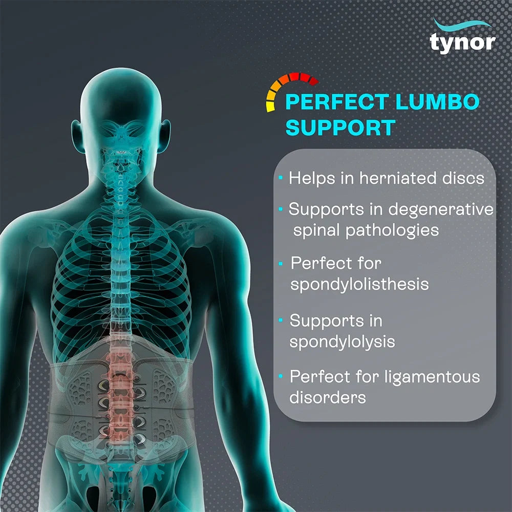 TYNOR Lumbo Lacepull Brace Ergonomic Support for Lower Back