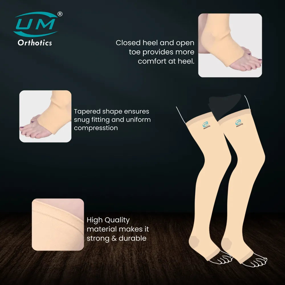 UM Orthotics Compression Stockings Mid Thigh (1 Pair)