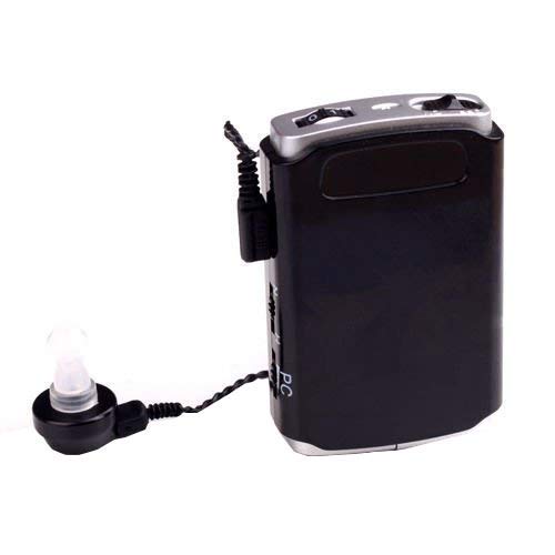 AUDITECH® 16-F Black wired pocket style hearing aid sound amplifier for old age upto 50% hearing loss (6 months warranty)