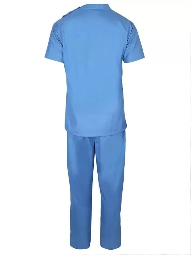 AUDITECH Medical Scrubs for Doctors Men/Women Professional Scrub Suit for Doctors Nurses OT Dress Shirt, Pant Hospital Scrub - Sky Blue