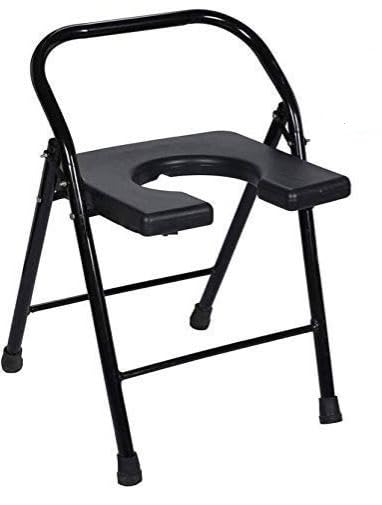 AUDITECH Folding Commode Stool with back support, Portable Indian Toilet To Western Convertor, Portable Toilet Seat for Kids And Handicap People (random colour)