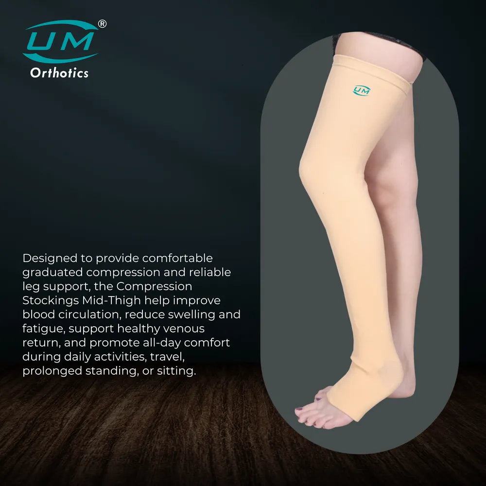 UM Orthotics Compression Stockings Mid Thigh (1 Pair)