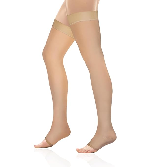 VISSCO Medical Compression Stockings, Class 2 (Thigh Length), Improve Blood Circulation, Varicose Vein, Swollen, Aching Legs, Pain Relief