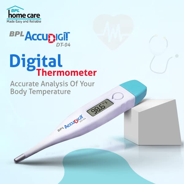 BPL Accudigit DT04 Digital Thermometer With Quick Measurement of Oral & Underarm Temperature in Celsius & Fahrenheit