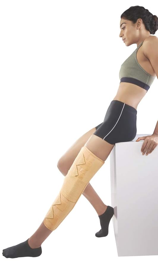 VISSCO Knee Brace - Long (Firm Support), Knee Support for Osteoarthritis of knee joint Pain, Relief Knee Stabilizer, Joint Injury, Knee Immobilizer