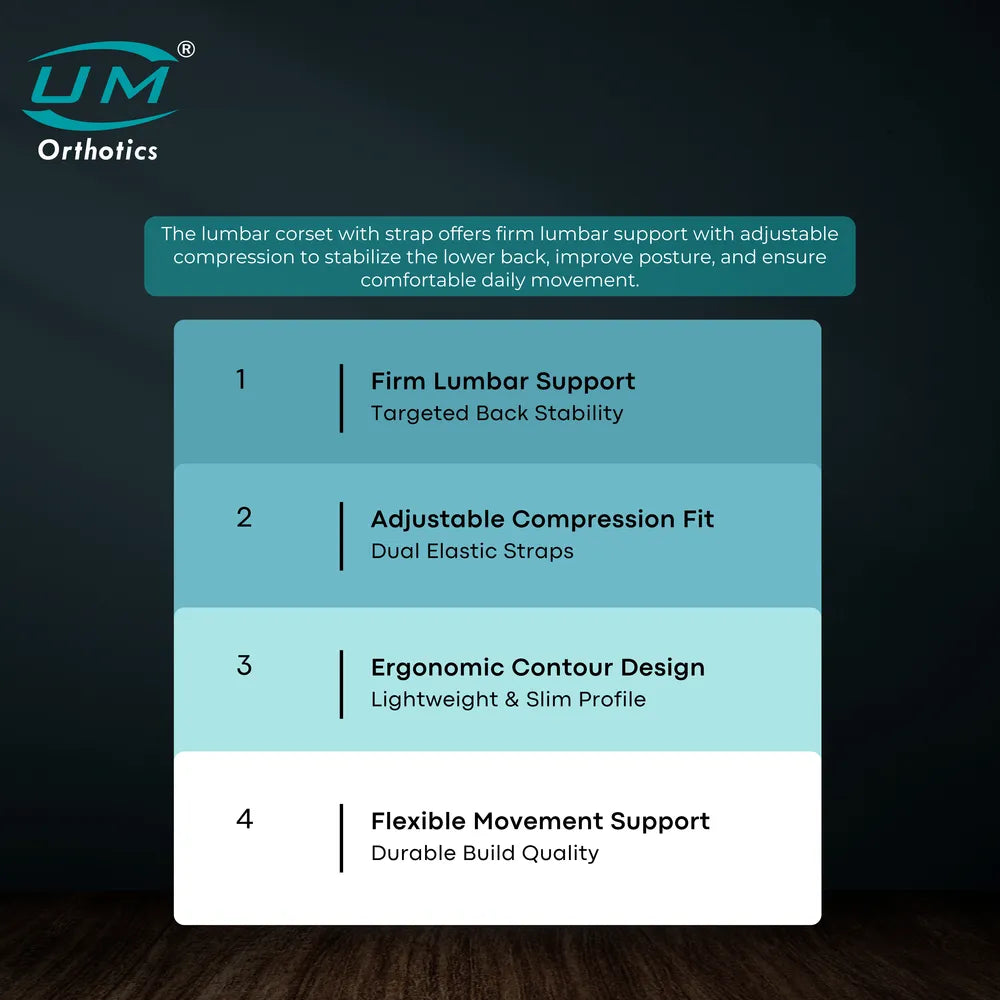 UM Orthotics Lumber Corset With Strap