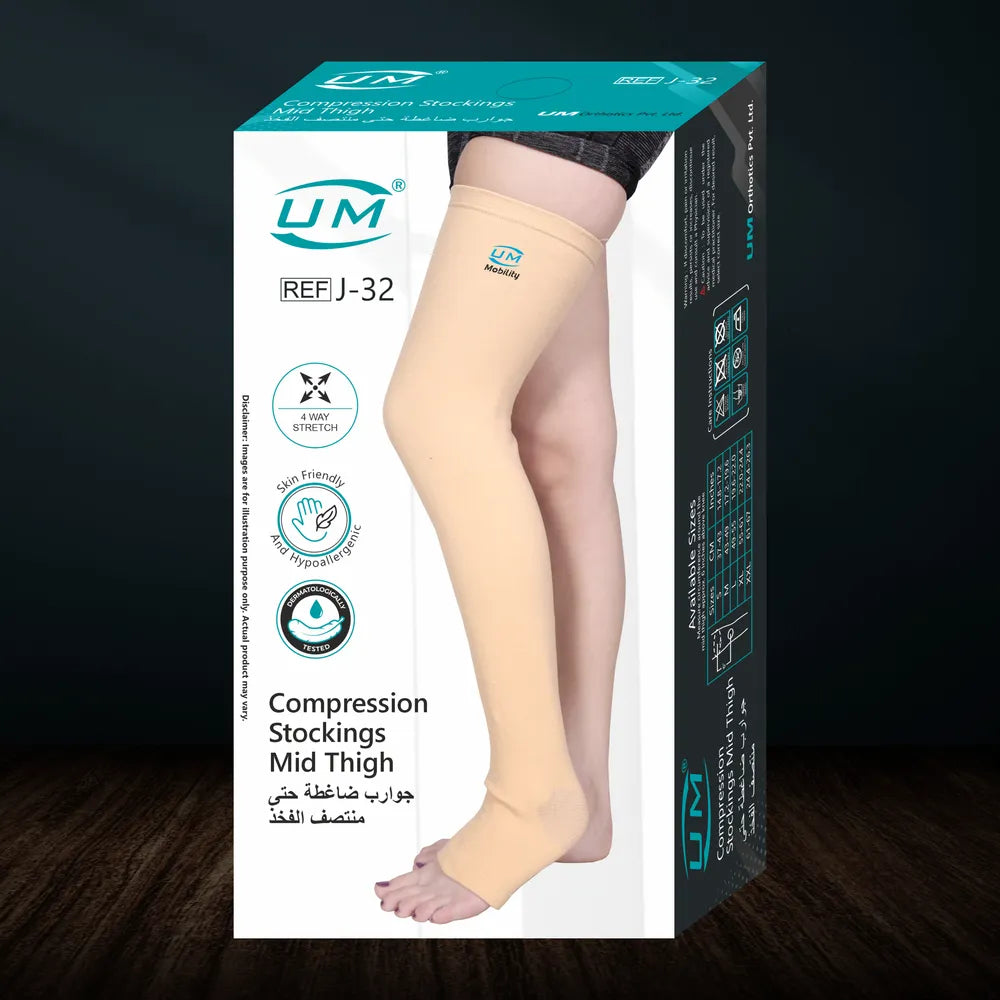 UM Orthotics Compression Stockings Mid Thigh (1 Pair)