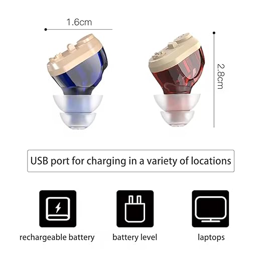 AUDITECH Mini Invisible Rechargeable Digital CIC Hearing Amplifier Ear Aid Receiver Rechargeable Hearing Aids For Seniors