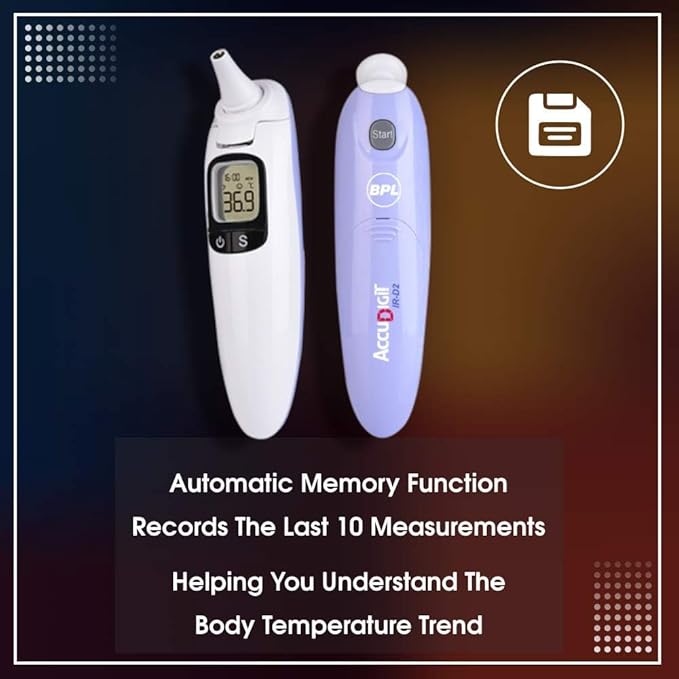 BPL Medical Technologies IR-D2 Bpl Accudigit IR-D2 Non Contact Infrared Thermometer with ear and head modes