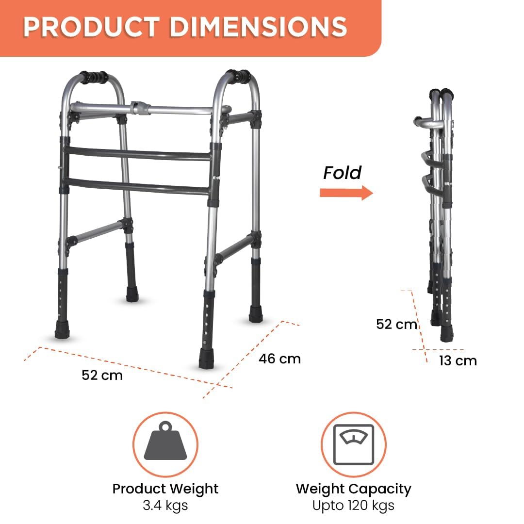 Vissco Dura Max Aluminium body Foldable walker