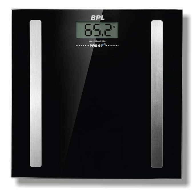 BPL Medical Technologies PWS-01 BT Bluetooth Enabled Weighing Machine and (BMI) (Black)