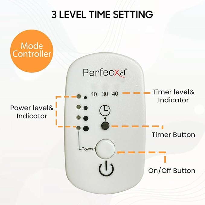 Perfecxa Infrared Lamp | Heat Therapy Lamp | Infrared Pain Relief Lamp (With Heating and Timing Controller) 150 Watts with Red Light with Light Colour