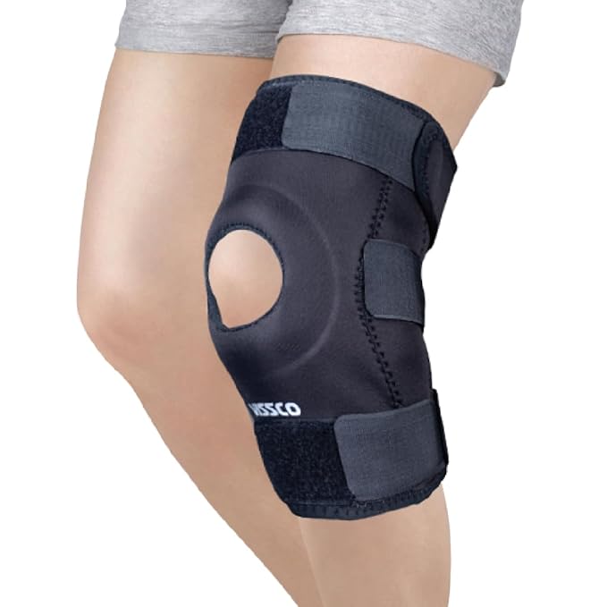 VISSCO CORE Functional Knee Support (Moderate Support), Knee Support for Pain Relief, Knee Injury Braces for Walking, Running, Gym, Workout, Weightlifting (Single Piece)