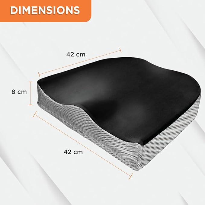 Vissco Foam Orthopaedic Coccyx Cushion Seat For Spondylitis, Sacral Joint Pain, Lower Back & Tailbone Pain Relief, Car Seat, Wheel Chair Seat & Office Chair