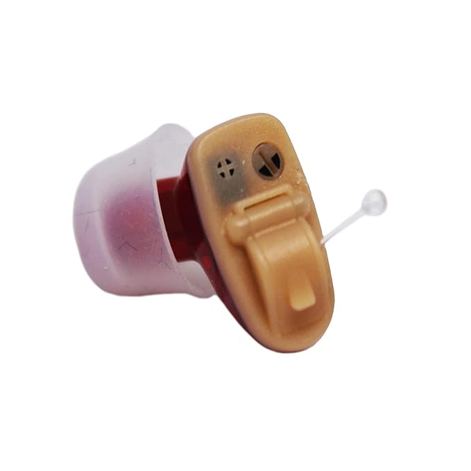 AUDITECH Invisible Smallest Mini Hearing Aid Machine For Ear CIC Completely In the Canal Mild to Moderate / Severe Hearing Loss for Old Age, Ear Hearing Machine, Hearing Aid Machine (Right Single Ear Hearing Aid)