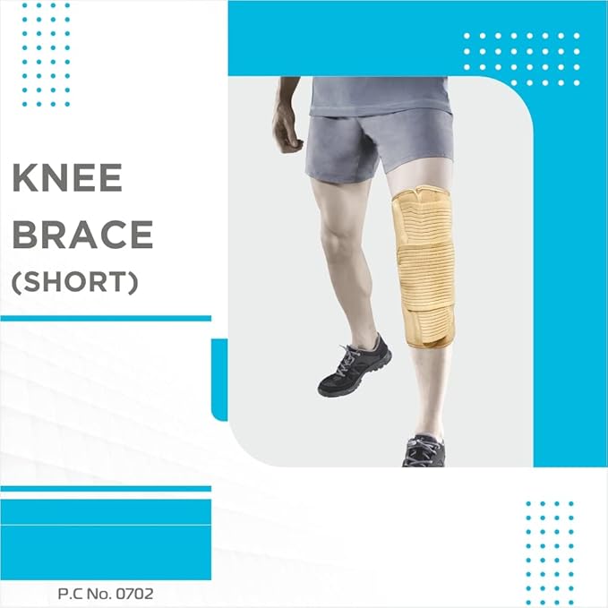 Vissco Knee Brace - Short Brace (Firm Support), Knee Support for Osteoarthritis of knee joint Pain, Relief Knee Stabilizer, Joint Injury, Knee Immobilizer