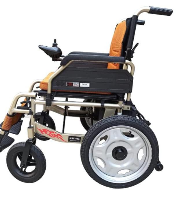 KARMA RYDER 30 Power Wheelchair Aluminum Frame | Foldable Lightweight Wheelchair | Extra Wide Flip Up Armrest for Easy Transfer