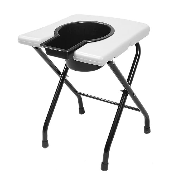 AUDITECH Folding Commode Stool, Portable Indian Toilet To Western Convertor,Commode| Toilet Stool | Toilet Commode For Patients | Indian Commode Stool | Portable Toilet Seat for Kids And Handicap People (random colour)