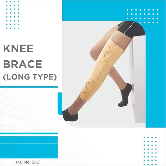 VISSCO Knee Brace - Long (Firm Support), Knee Support for Osteoarthritis of knee joint Pain, Relief Knee Stabilizer, Joint Injury, Knee Immobilizer