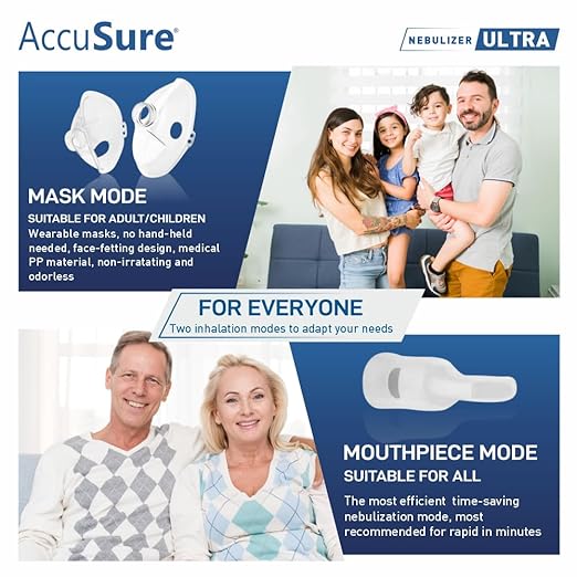 AccuSure ULTRA Compressor Nebulizer Machine for Kids & Adults