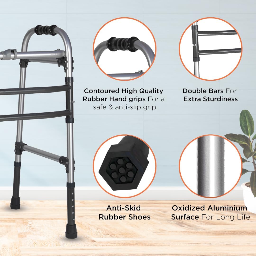 Vissco Dura Max Aluminium body Foldable walker