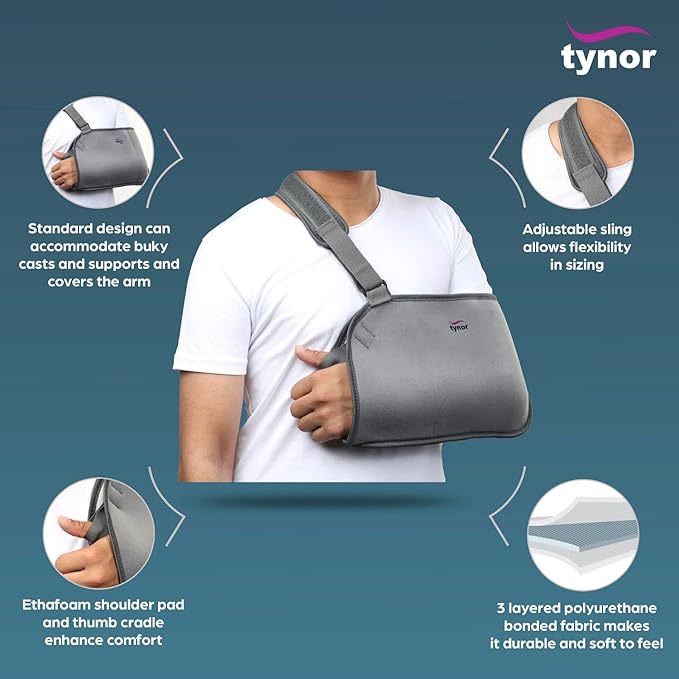 TYNOR Pouch Arm Sling (baggy) arm support for men and women