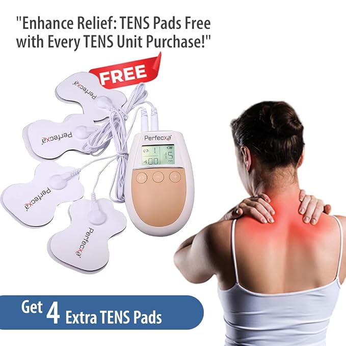 Perfecxa TENS Electrical Nerve Stimulation Digital Massage Machine For Body Pain Relief Management Physiotherapy (With 5 Massage Modes & 16 Intensity Levels)