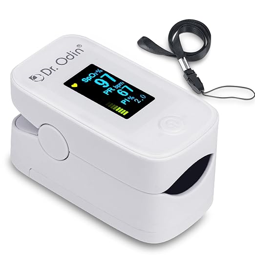 Dr. Odin YM-201 Fingertip Pulse Oximeter with LED Display and Auto Power Off, Perfusion Index and SpO2
