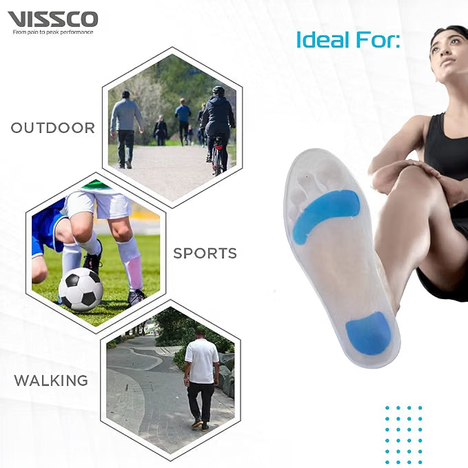 VISSCO Foot Support Silicone Insoles