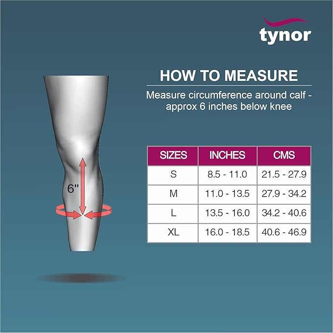 TYNOR Below Knee Leg Traction Brace, Grey