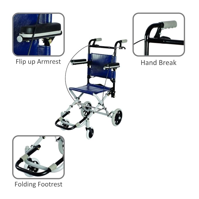 VISSCO lightweight Transit wheelchair sturdy body frame and compact design for easy travel