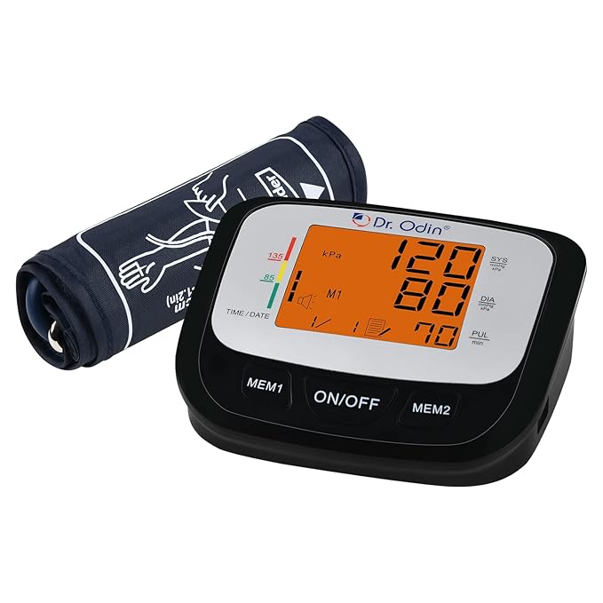 Dr. Odin OBP 101 Digital Blood Pressure Monitor - Arrhythmia Detection, Talking Function, LCD Display, Portable & Dual Power - 1 Year Replacement Warranty