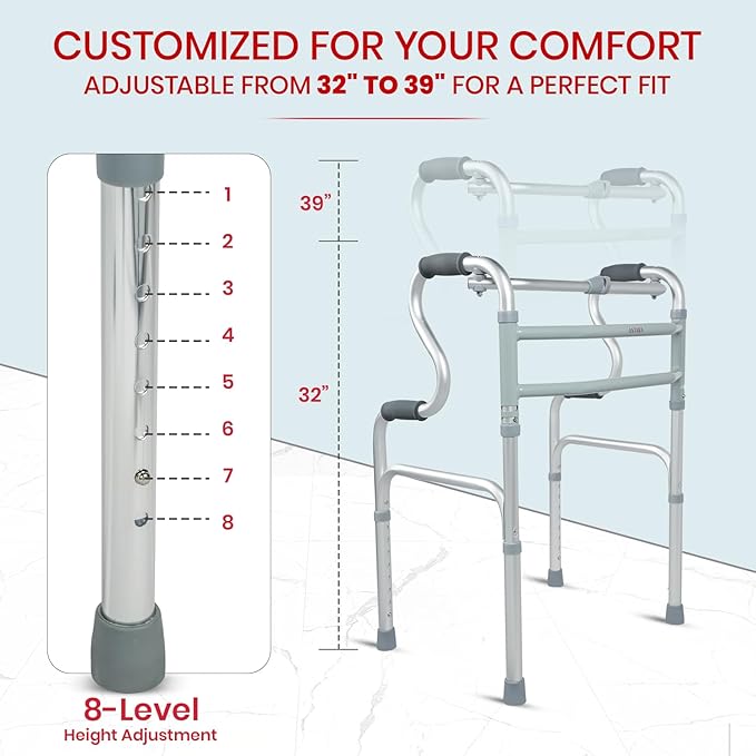 Antara AGEasy Foldable Step Walker for Seniors and injured