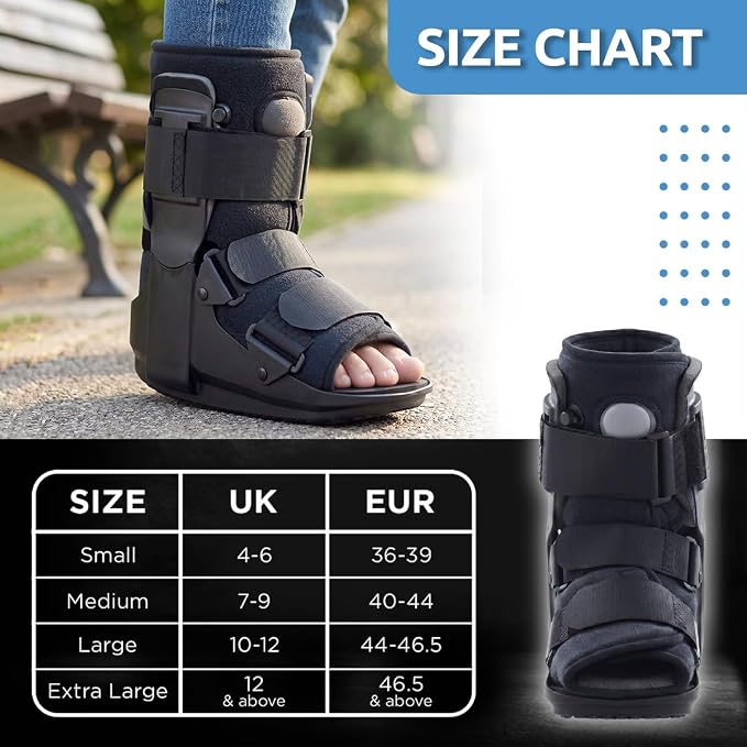 Vissco Pneumatic Walker Boot, Single Push Button - Short (Black)