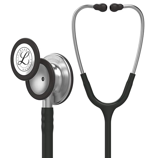 3M Littmann Classic III Monitoring Stethoscope (5620) - Stainless Steel Chestpiece Black Tube