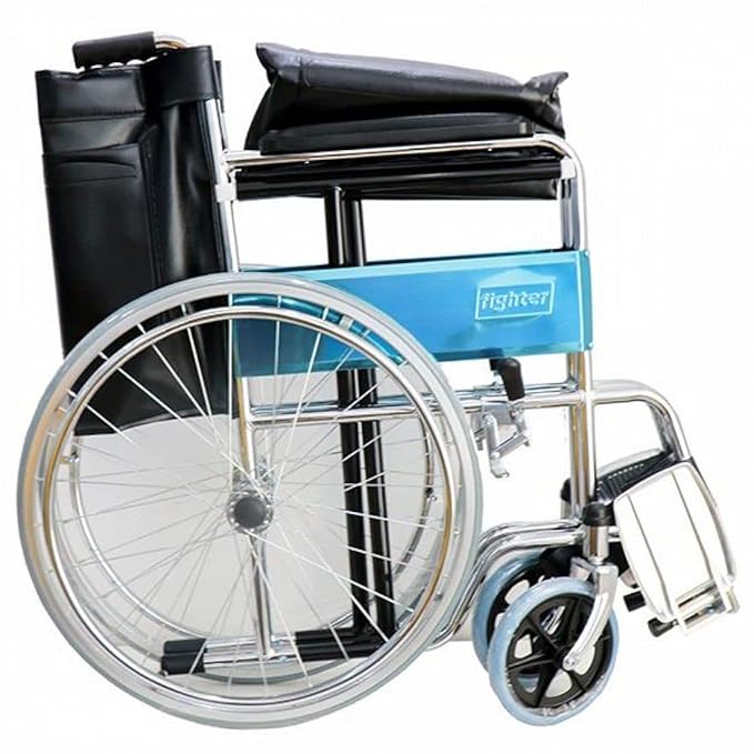 Karma Fighter Basic folding wheelchair with durable multi spoke wheels
