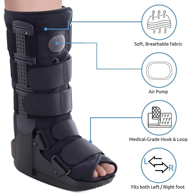 Vissco Pneumatic Walker Boot, Single Push Button - Long