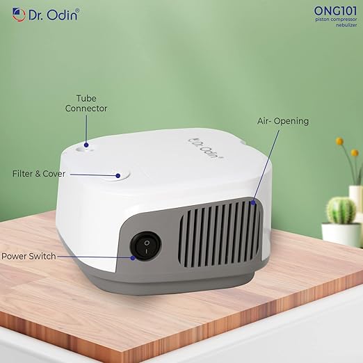 Dr. Odin ONG 101 Smart Portable Nebulizer | Whisper-Quiet Operation | Pediatric to Adult Use | Compact & Efficient Design | Proudly Made in India (1 Year Warranty)
