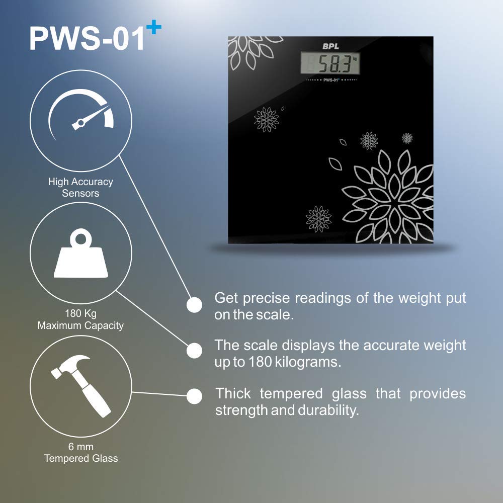 BPL PWS-01+ Personal Weighing Scale (Black)