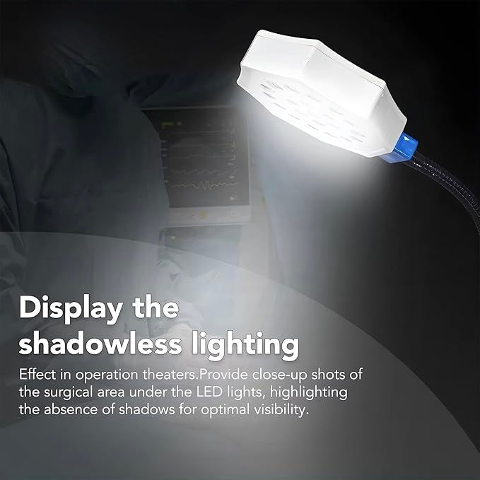 AUDITECH Hexa Shape LED O.T. Light Standing Spot Type Surgical Light - for Precise Inspection and Medical Procedures (21 LED Spotlight)