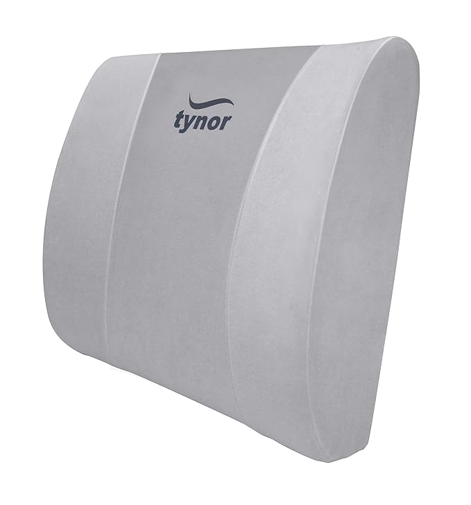 TYNOR Lumbo back rest for lower back support, comfortable sitting position for office and car. Ideal for all ages