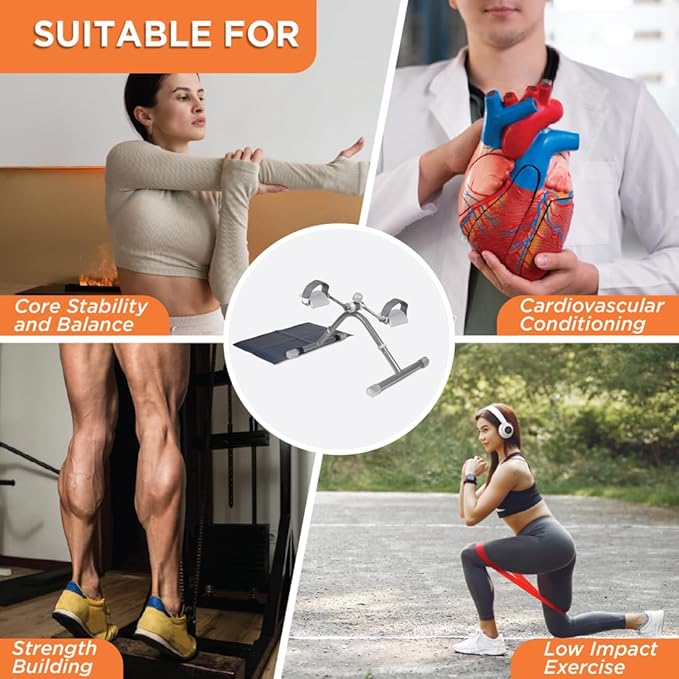 Vissco Cycle Exerciser, Indoor Exerciser to Help in Toning & Shaping Up The Lower Body (Grey)